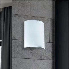 Grafik 11 in. W x 11.42 in. H 1-Light Silver Integrated LED Wall Sconce with Polished Glass Shade