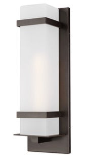 Alban Large One Light Outdoor Wall Lantern Square LED Bulb Included