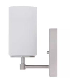 Alturas 4.375 in. 1-Light Modern Brushed Nickel Wall Sconce