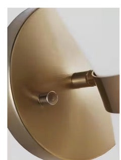 Clark 7 in. 1-Light Wall Sconce With White Linen Shade and LED Light Bulb