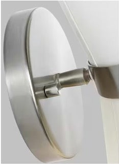 Clark 7 in. 1-Light Wall Sconce With White Linen Shade and LED Light Bulb