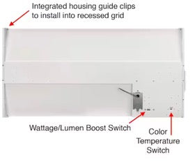 2 ft. x 4 ft. Center Basket LED Troffer Light 39W/32W/29W/24W Dimmable 5850 Lumens 3500K 4000K 5000K 120-277V DLC