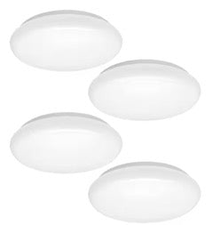 16 in. Round LED Flush Mount Ceiling Light Closet Bathroom Lighting Hallway 120-277 Volt 2700K or 4000K (4-Pack)