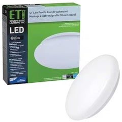 12 in. Round LED Flush Mount Ceiling Light Closet Bathroom Lighting Hallway 120-277 Volt 2700K or 4000K (4-Pack)