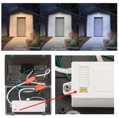 120 Degree 9 in. Bronze Motion Sensing Outdoor Dusk to Dawn LED Security Light Wall Pack 2350 Lumens 3000K 4000K 5000K