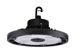 Hoverbay Round Highbay 100W Color Selectable 4000K or 5000K Black Housing Universal Voltage 120 277V