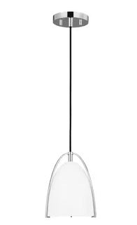 Norman 1-Light Hanging Mini Pendant Light in Matte White or Satin Black
