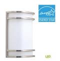 1-Light Brushed Nickel Integrated LED Wall Sconce