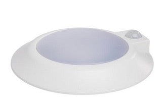 7.06 in. White Contemporary Flush Mount with White Acrylic Shade and Integrated LED