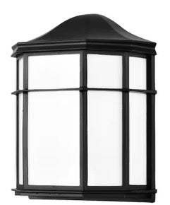 Nuvo 9.85 in. x 7.8 in. Black Hardwired Integrated LED Bulkhead Light