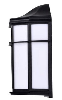 Nuvo 9.85 in. x 7.8 in. Black Hardwired Integrated LED Bulkhead Light