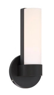 62-741 Bond Single LED Small Sconce with White Acrylic Lens - Aged Bronze Finish