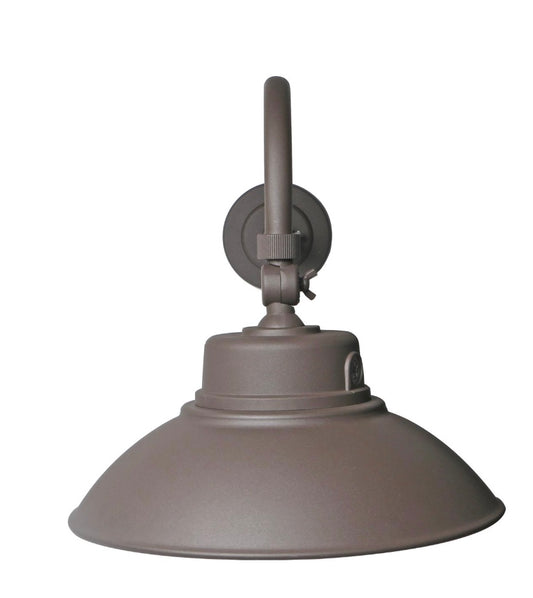 65-662 LED Gooseneck; Selectable Wattage, 30W/40W/50W; Selectable CCT, 3K/4K/5K; Color Bronze With Photocell
