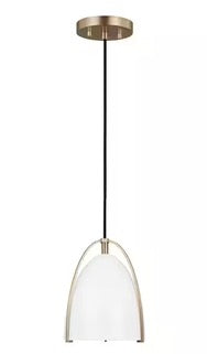 Norman 1-Light Hanging Mini Pendant Light in Matte White or Satin Black