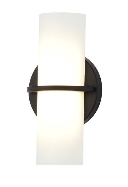 62-186 Tucker LED Wall Sconce with Etched Opal Glass - Aged Bronze Finish