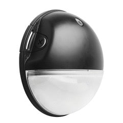 Nuvo 65/750 LED CCT Selectable Small Round Aluminum Outdoor Wall Pack Light, 3000K/4000K/5000K, 20W, Black