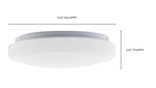 11" ACRYLIC LED FLUSH FIXTURE Satco 11 inch; Acrylic Round; Flush Mounted; LED Light Fixture; CCT Selectable; White Finish; 120V