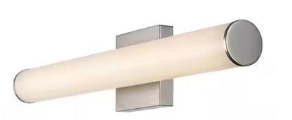 Artika 24 in. Brushed Nickel Integrated LED Bathroom Vanity Light Fixture with Round Tube Acrylic Shade and 5CCT