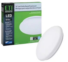 16 in. Round LED Flush Mount Ceiling Light 1600 Lumens Closet Bathroom Lighting Hallway 120-277 Volt 2700K or 4000K