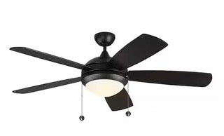 Discus Classic 52 in. Integrated LED Indoor Brushed Steel Ceiling Fan with 3000K Light Kit