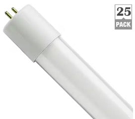Halco 32-Watt Equivalent 12-Watt 4 ft. Linear Non-Dimmable T8 LED Bypass Tube Double Ended Light Bulb Cool White (25-Pack) Halco 32-Watt Equivalent 12-Watt 4 ft. Linear Non-Dimmable T8 LED Bypass Tube Double Ended Light Bulb Cool White (25-Pack)