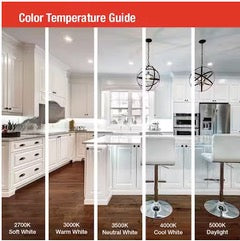 Contractor Select UCES White LED Direct Wire Under Cabinet Light Switchable CCT 2700K 3000K 3500K