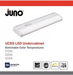 Contractor Select UCES White LED Direct Wire Under Cabinet Light Switchable CCT 2700K 3000K 3500K