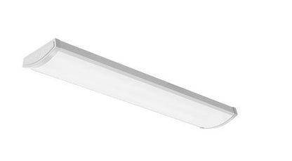 Contractor Select 4 ft. 5000 Lumens Integrated LED Dimmable White Wraparound Light Fixture, 4000K