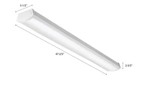 Contractor Select 4 ft. 5000 Lumens Integrated LED Dimmable White Wraparound Light Fixture, 4000K