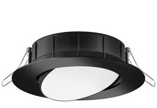 4 in. Selectable Color Temperature New Construction or Remodel Matte Black Recessed Integrated LED Gimbal Kit