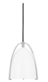 Norman 1-Light Hanging Mini Pendant Light in Matte White or Satin Black