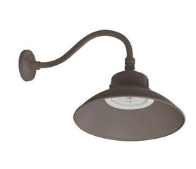 65-662 LED Gooseneck; Selectable Wattage, 30W/40W/50W; Selectable CCT, 3K/4K/5K; Color Bronze With Photocell