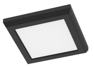 Satco Nuvo Blink Performer - 8 Watt LED, 5 Inch Square Fixture, Black Finish, 5 CCT Selectable