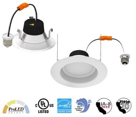 ProLED Select Retrofit Downlight 4in 8W Color Selectable Baffle Trim