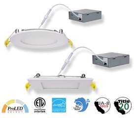 ProLED Select Slim Round Downlight 3in 8W 2700K-5000K Selectable Color